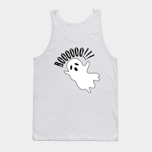 BOOOO!!!! White Halloween Ghost Tank Top